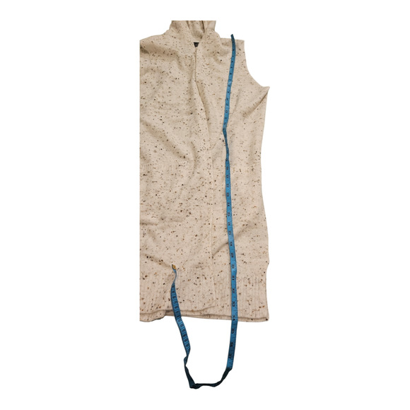 Verve Ami Small Sleeveless Beige Hooded Open Cardigan - Picture 8 of 8